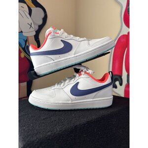Kids Nike Court Borough Low 2 GS 'White Dark Purple Dust' Blue/White Skate Shoes
